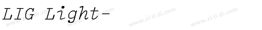 LIG Light字体转换
